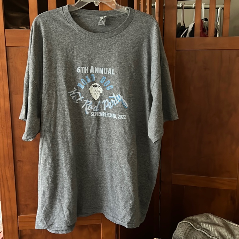 Gildan Cotton Poly Road Dog Hot Rod Car Show T-Shirt